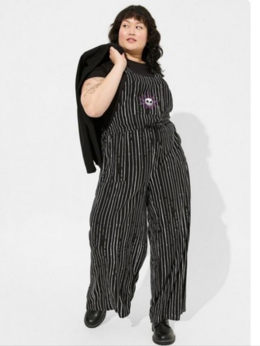 Disney Nightmare Before Christmas Jack Twill Tie Front Overall 2X NWOT